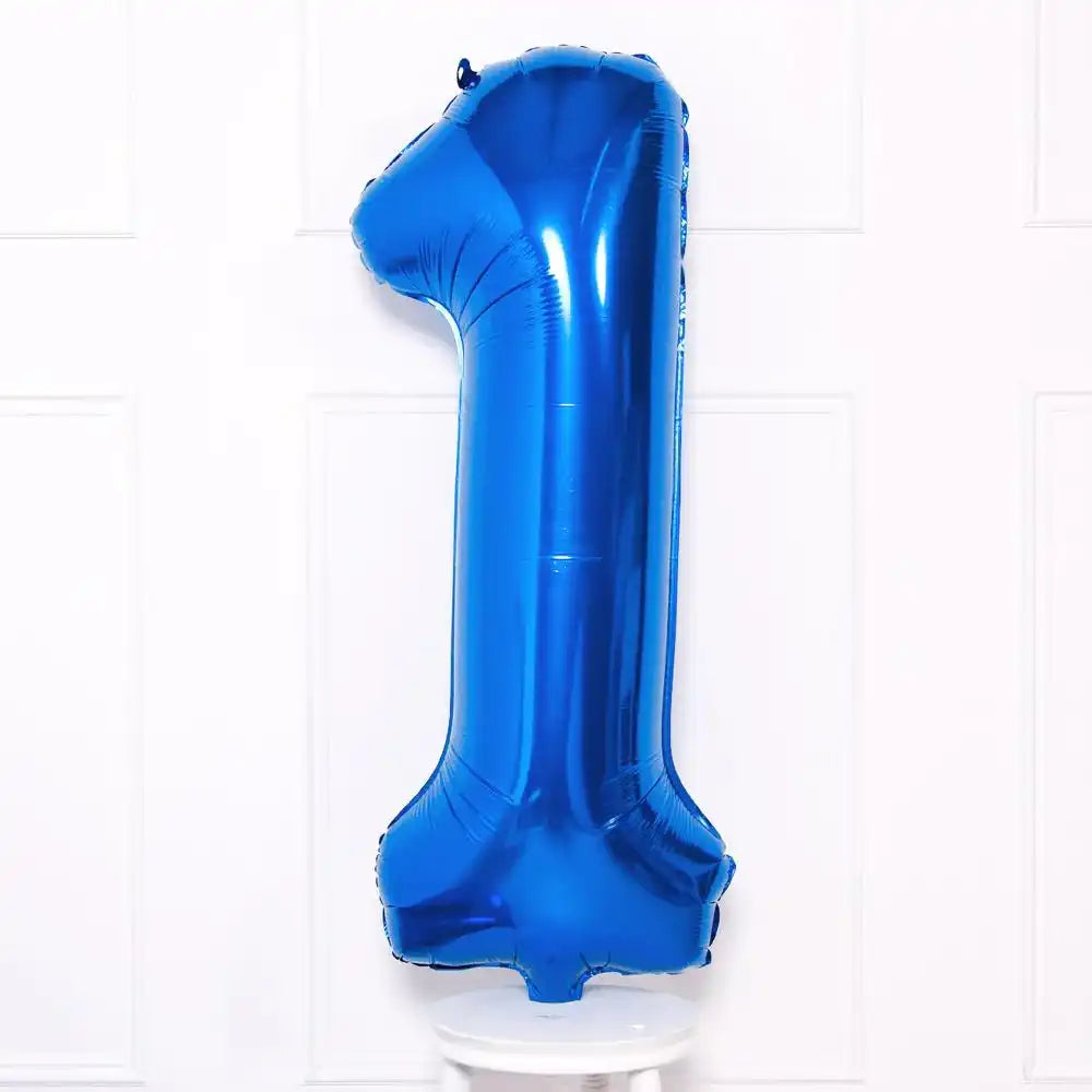 Blue Number Balloons 34"