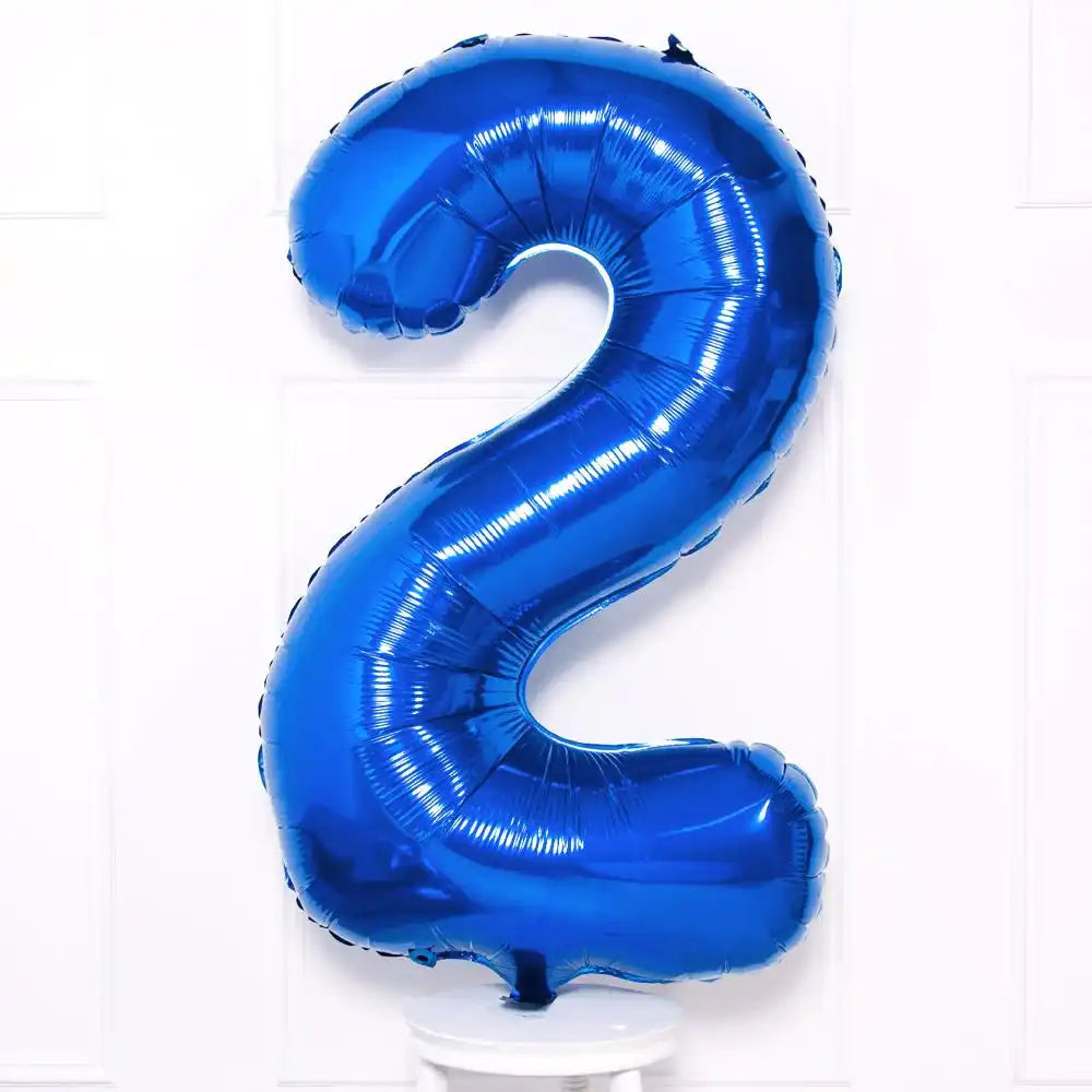 Blue Number Balloons 34"