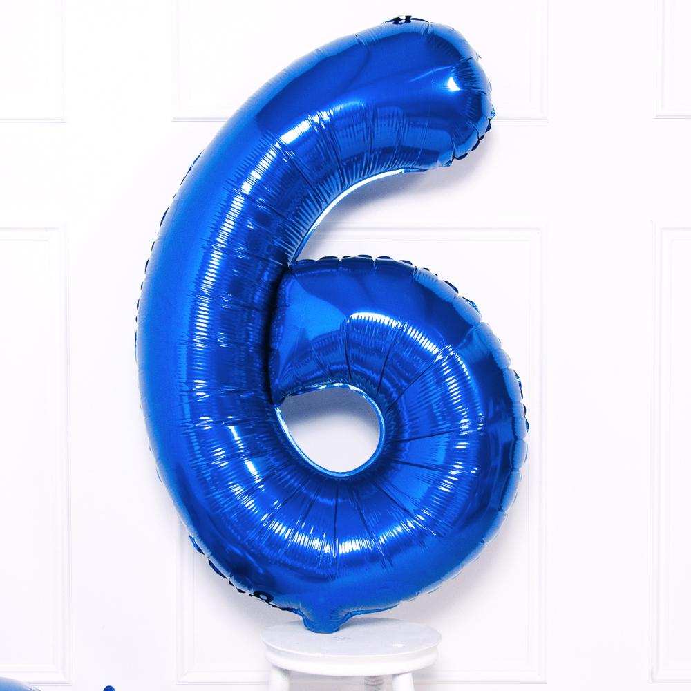 Blue Number Balloons 34"