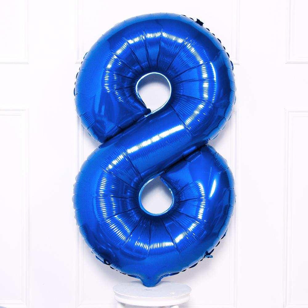 Blue Number Balloons 34"
