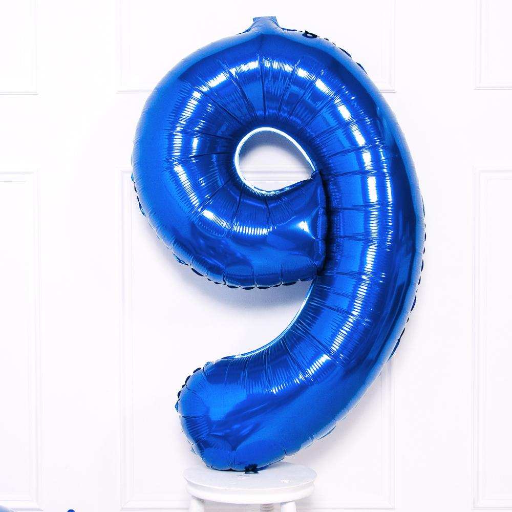 Blue Number Balloons 34"