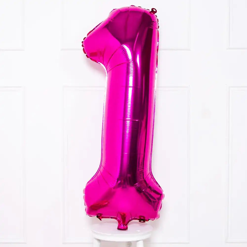 Pink Number Balloons 34"