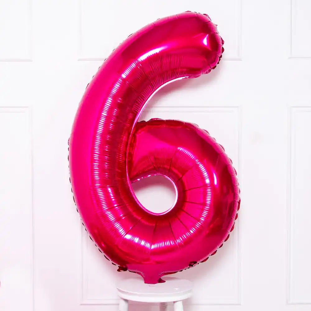 Pink Number Balloons 34"