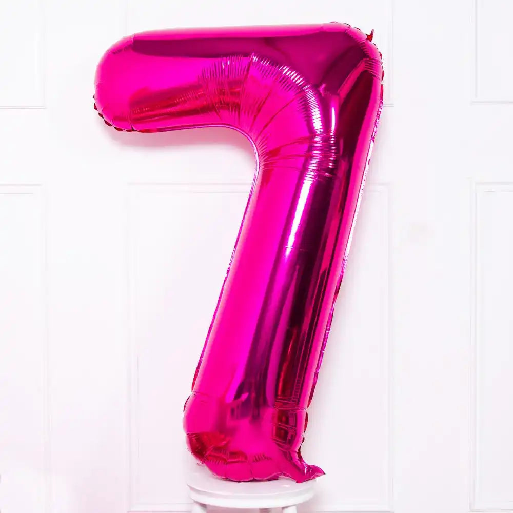 Pink Number Balloons 34"