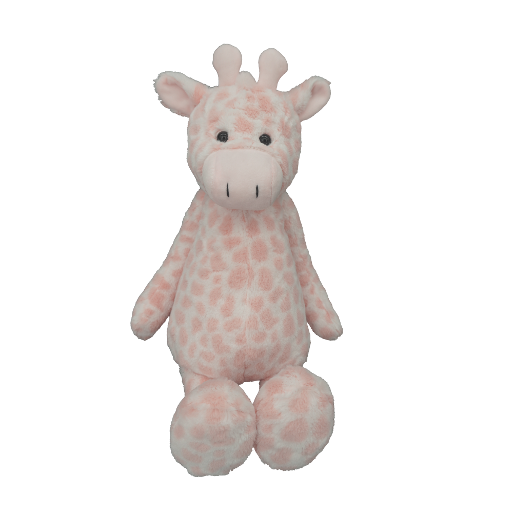 Heartbeat Stuffed Bear Flopsy Giraffe Pink Dots (16"")