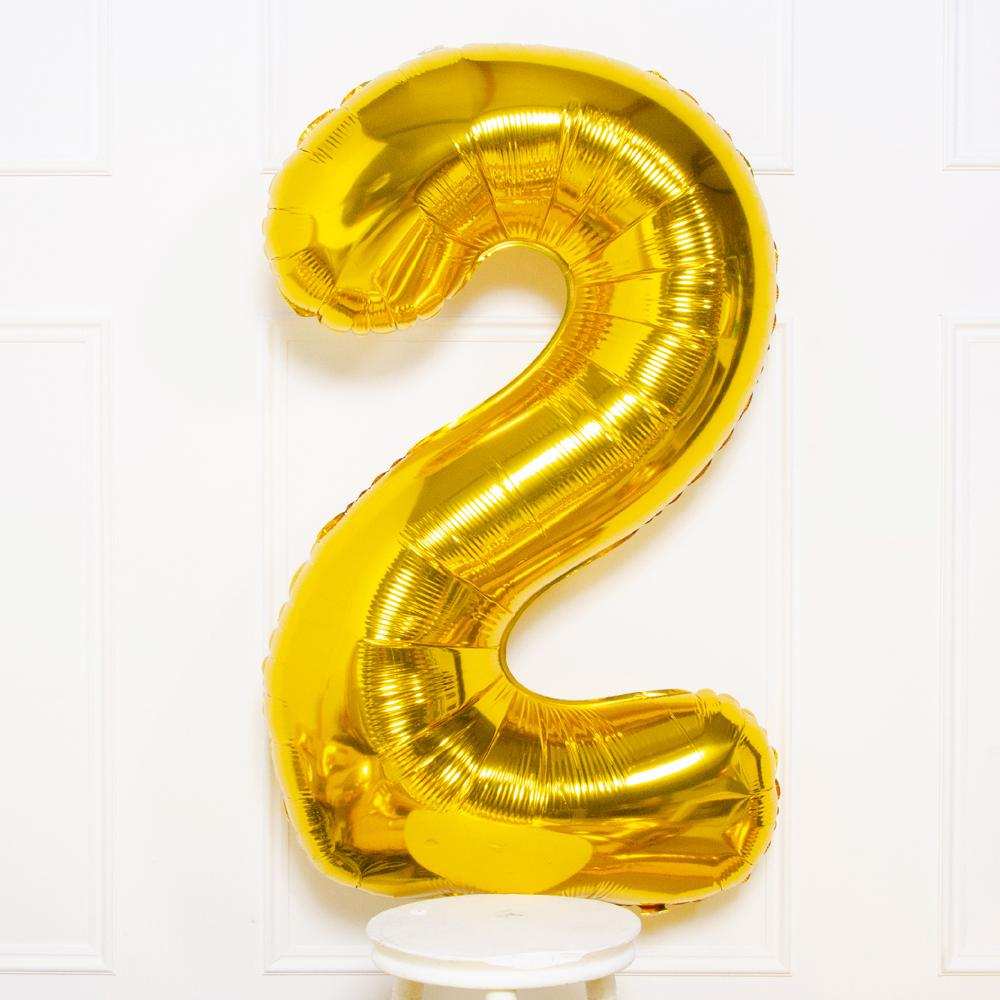 Gold Number Balloons 34"