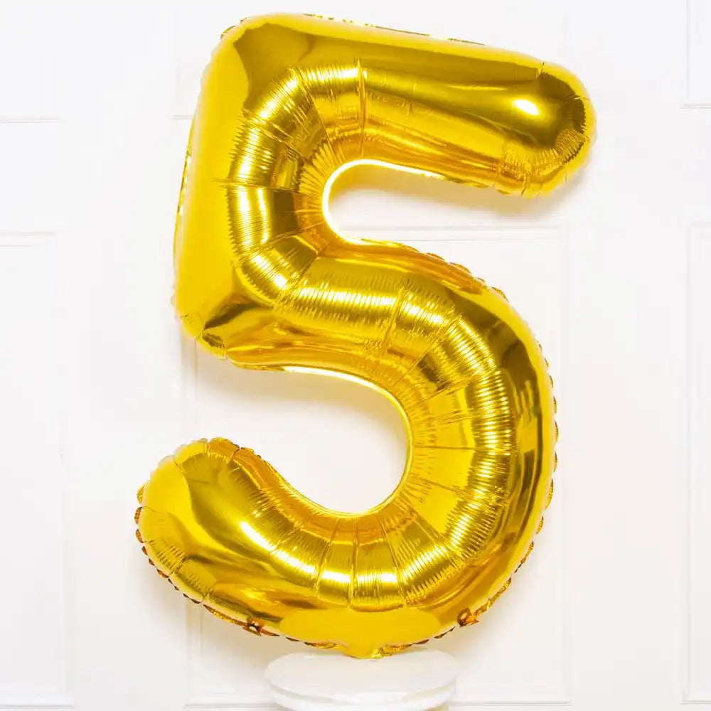 Gold Number Balloons 34"