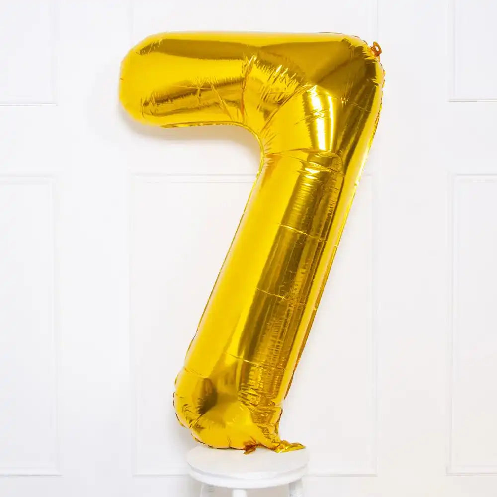Gold Number Balloons 34"