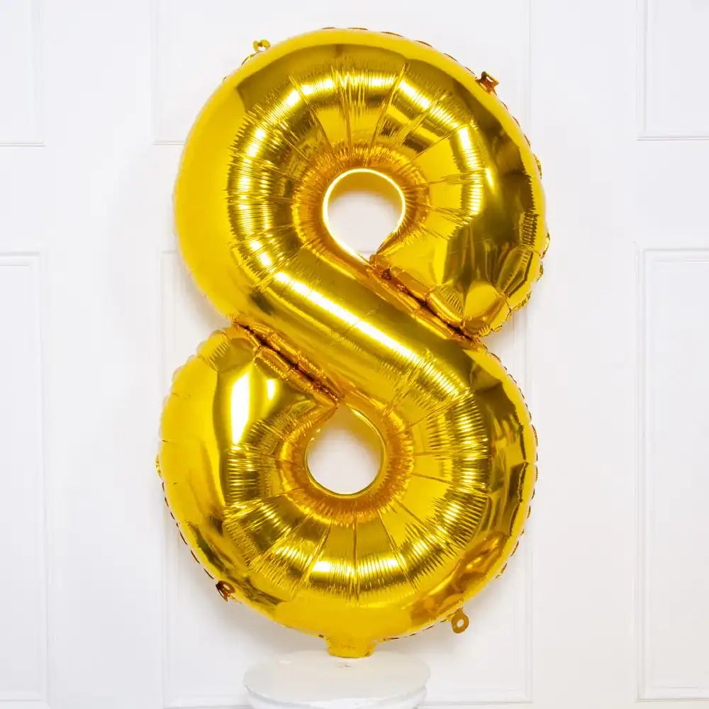 Gold Number Balloons 34"