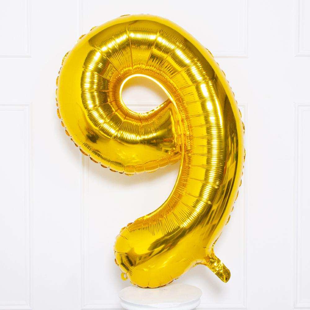 Gold Number Balloons 34"