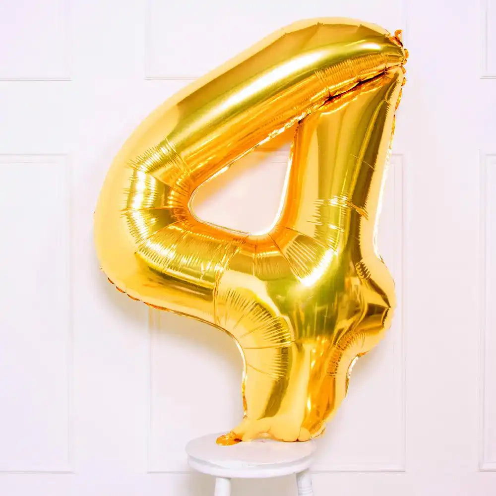 Gold Number Balloons 34"