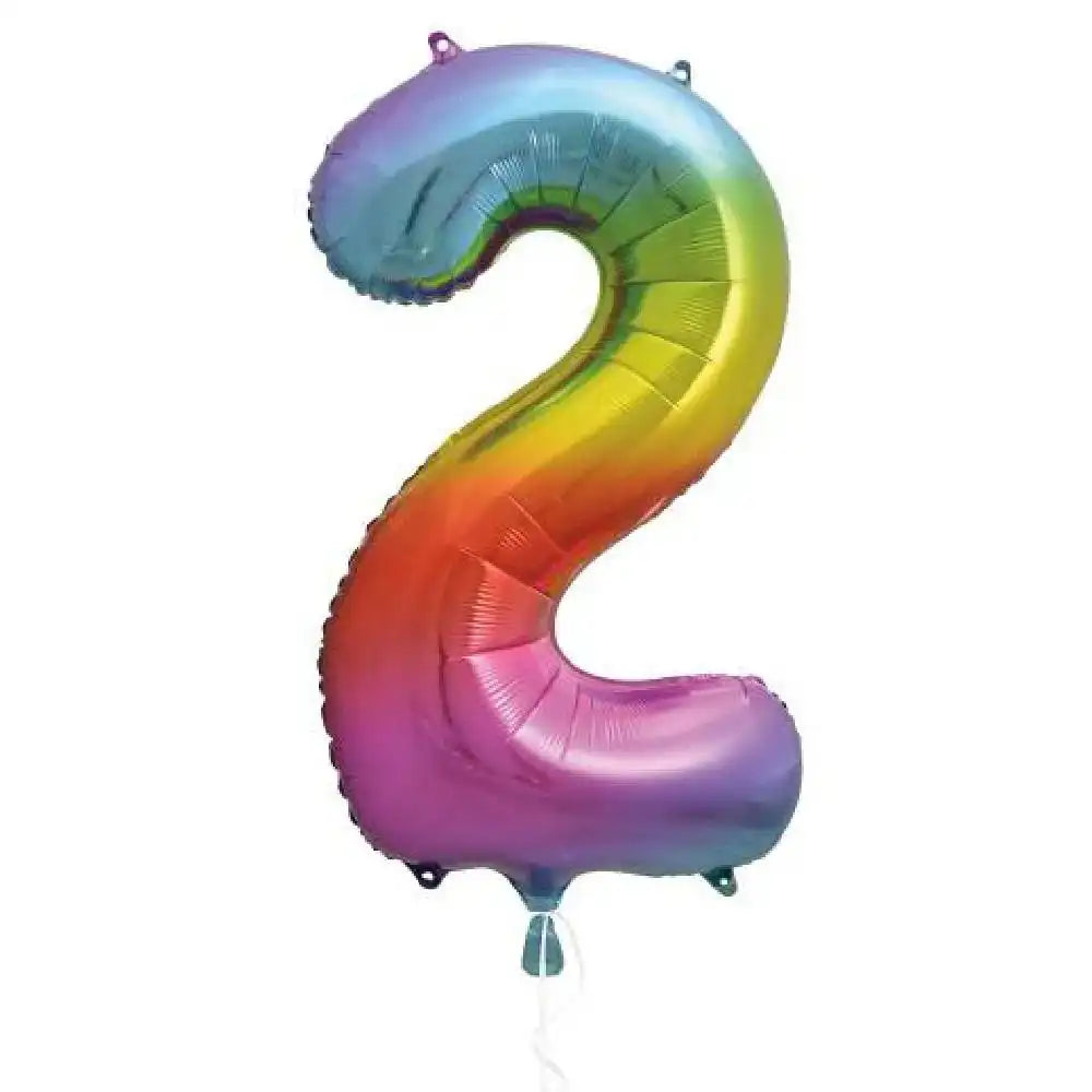 Rainbow Number Balloons 34"