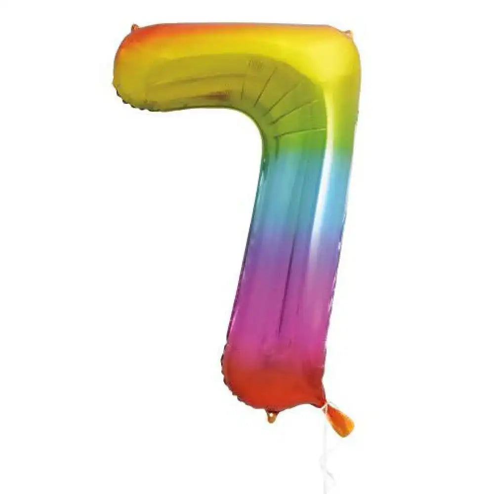 Rainbow Number Balloons 34"