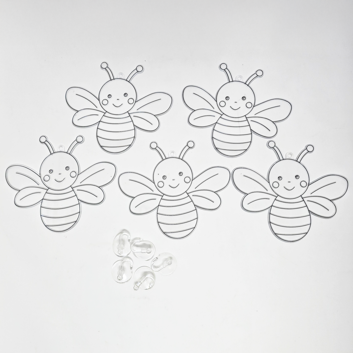 Suncatcher - Bee - Pack of 5 with Suction Hooks