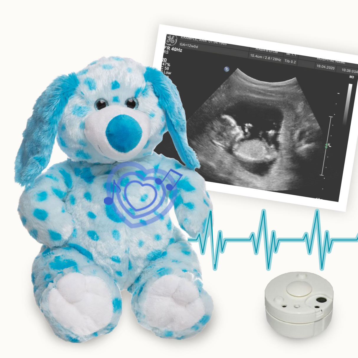 Heartbeat Stuffed Bear - Bluey the Spotted Dog