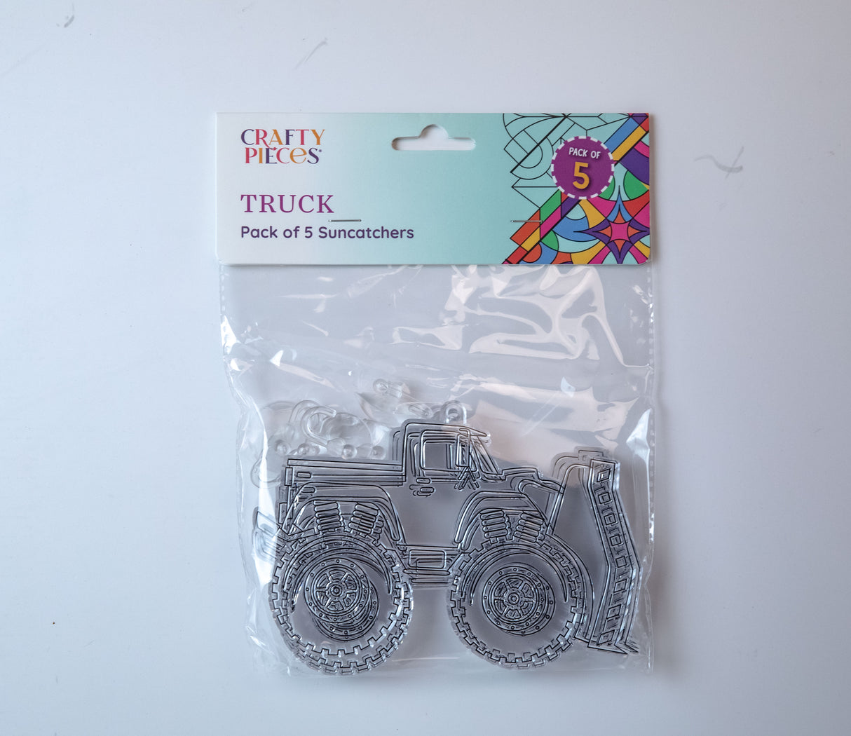 Suncatcher - Truck - Pack of 5 with Suction Hooks