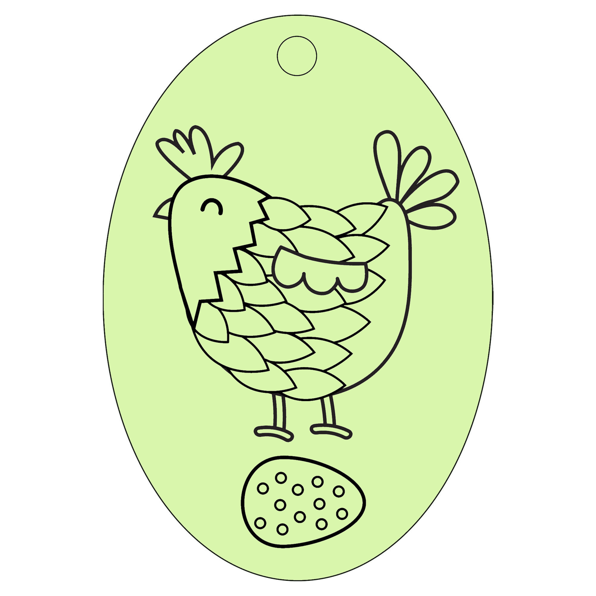 Chicken and Egg - Oval Sand Art - Pack of 10