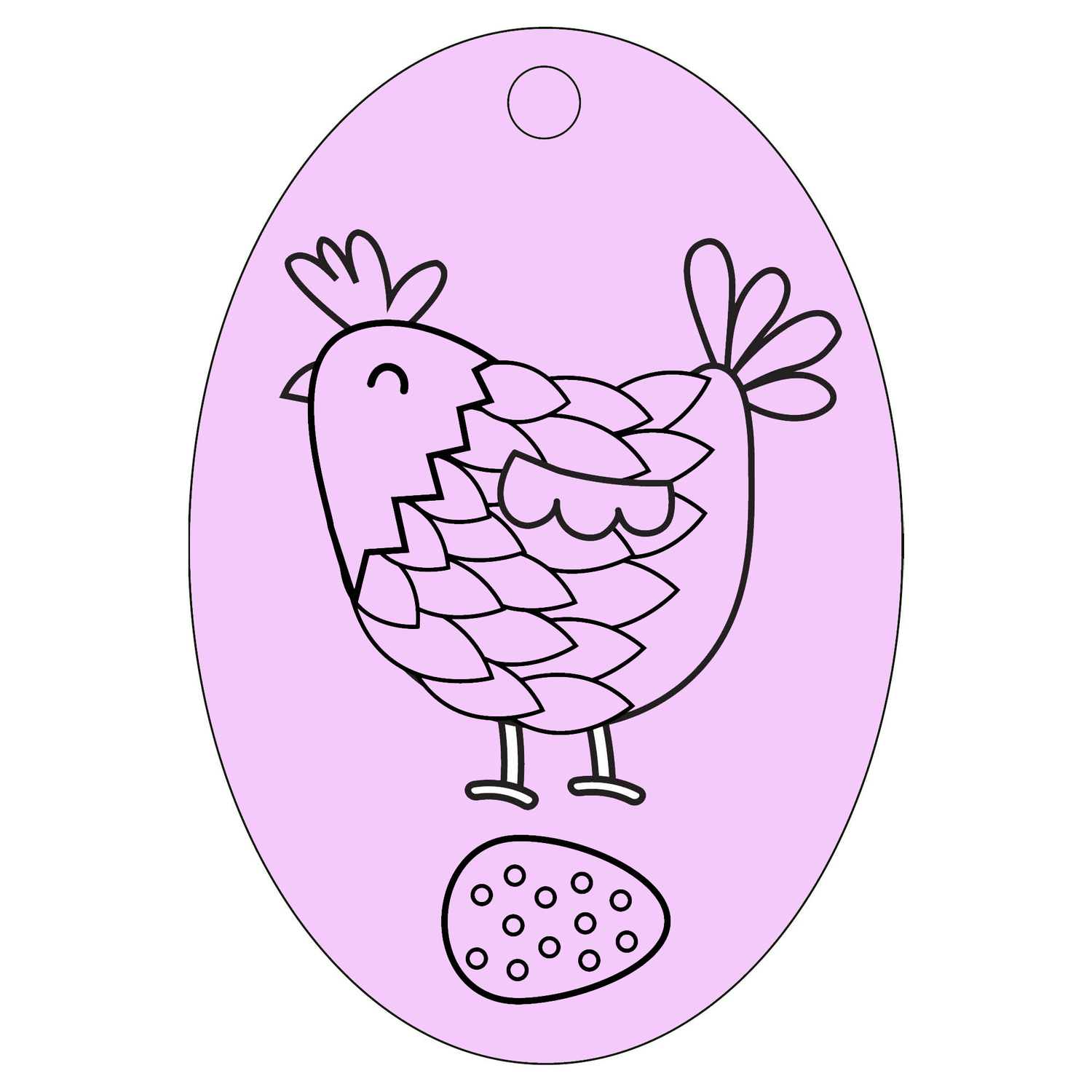 Chicken and Egg - Oval Sand Art - Pack of 10