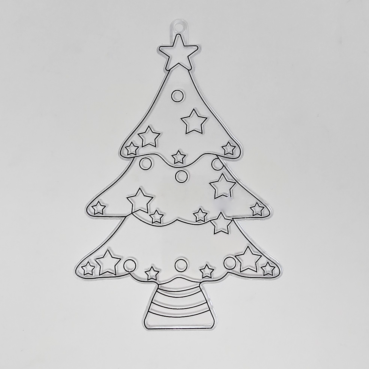 Suncatcher  -   Christmas Tree   -  Pack of 5 with Suction Hooks