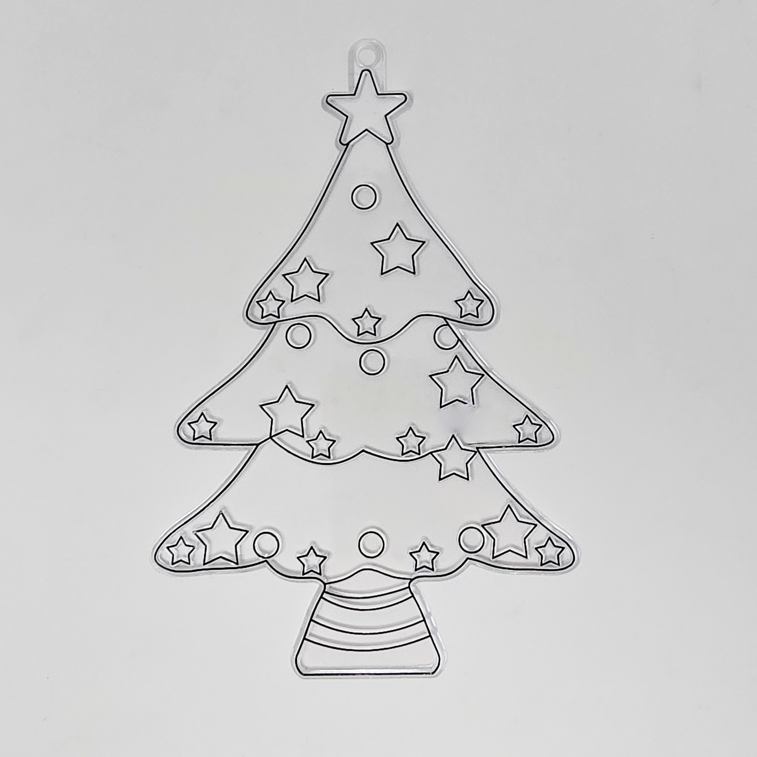 Suncatcher  -   Christmas Tree   -  Pack of 5 with Suction Hooks