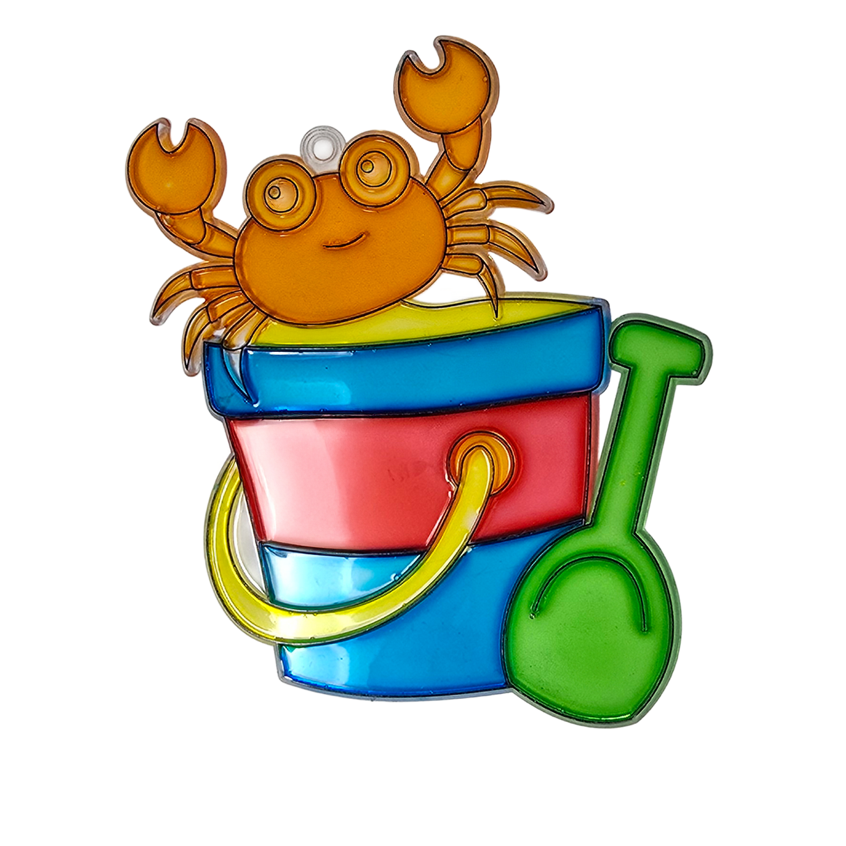 Suncatcher - Bucket & Crab - Pack of 5 with Suction Hooks