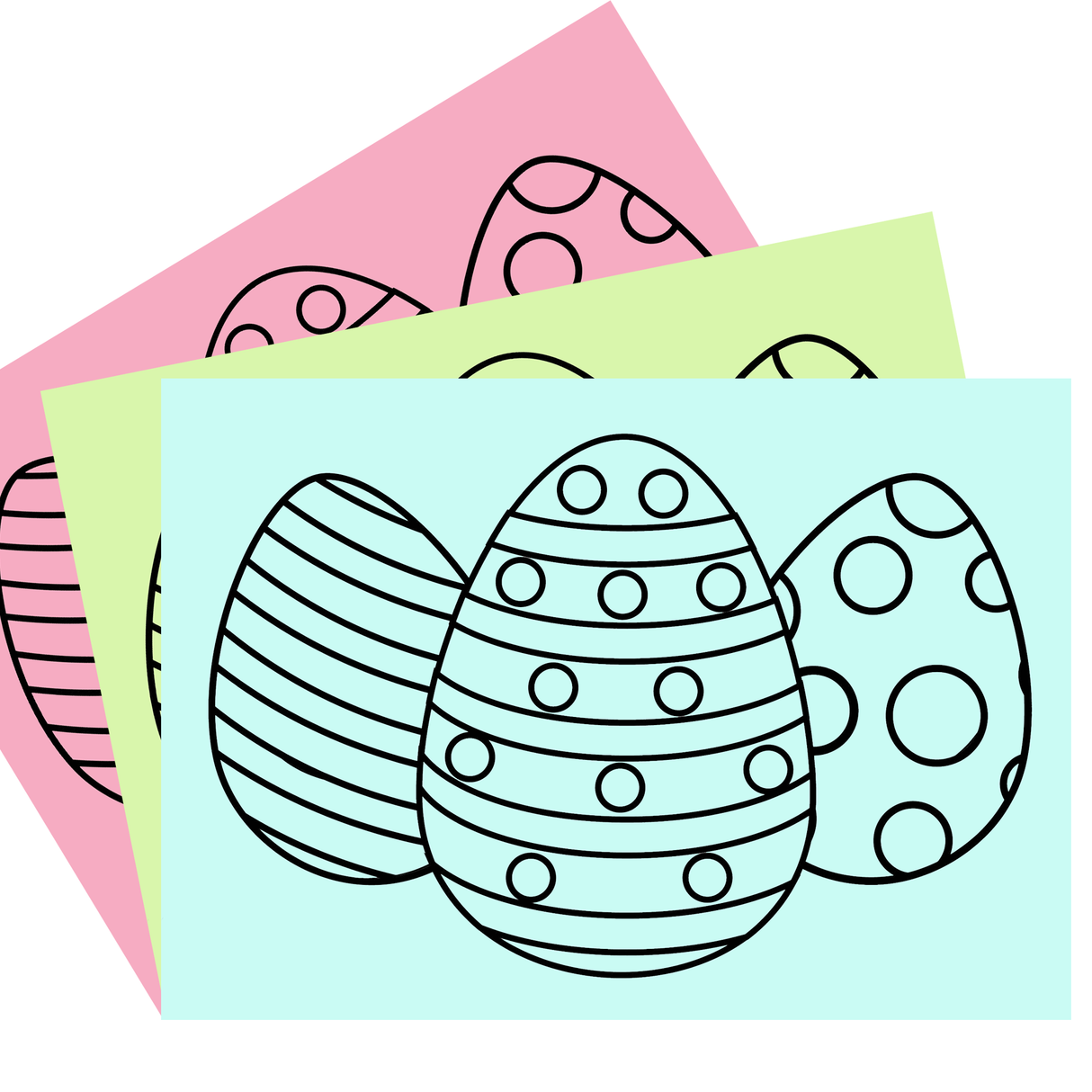 Egg Trio - A5 Sand Art - Pack of 10