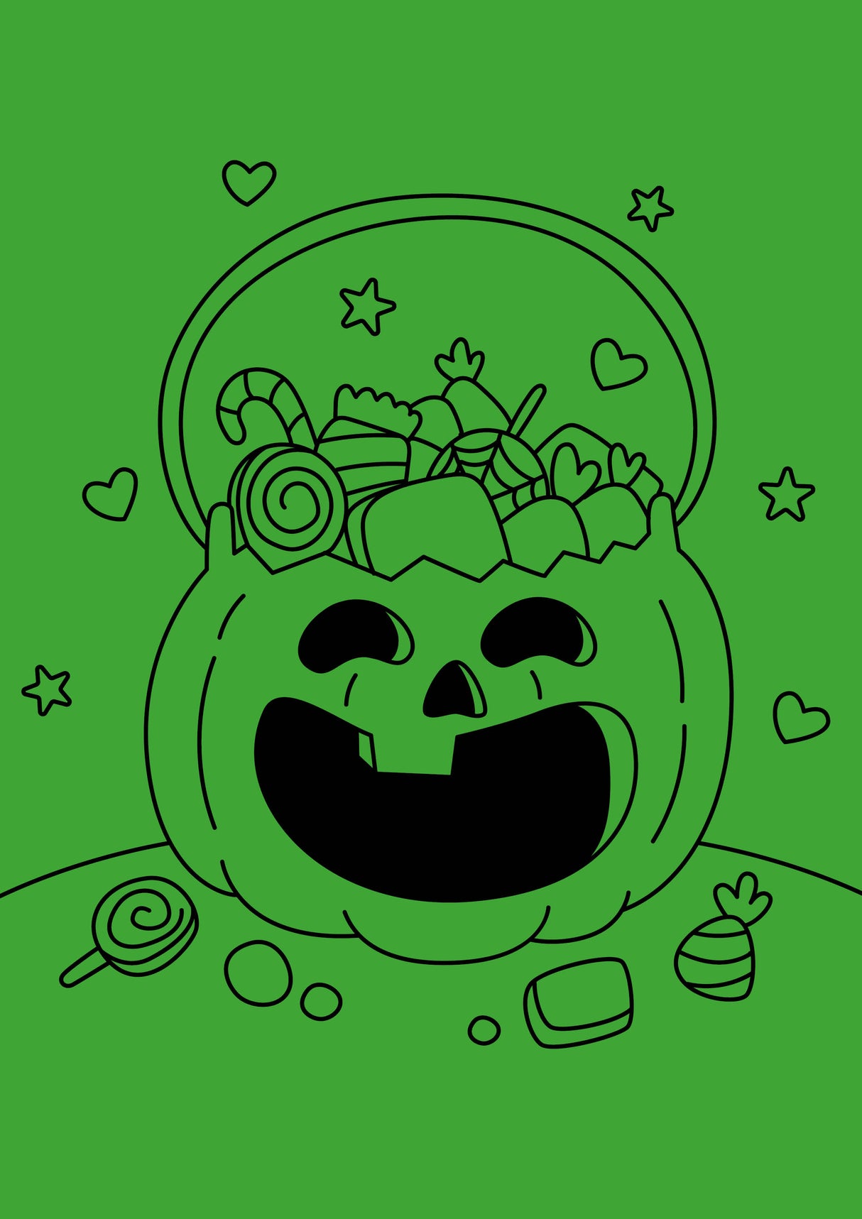 Pumpkin with Sweets Sand Art Picture (10 Pack)