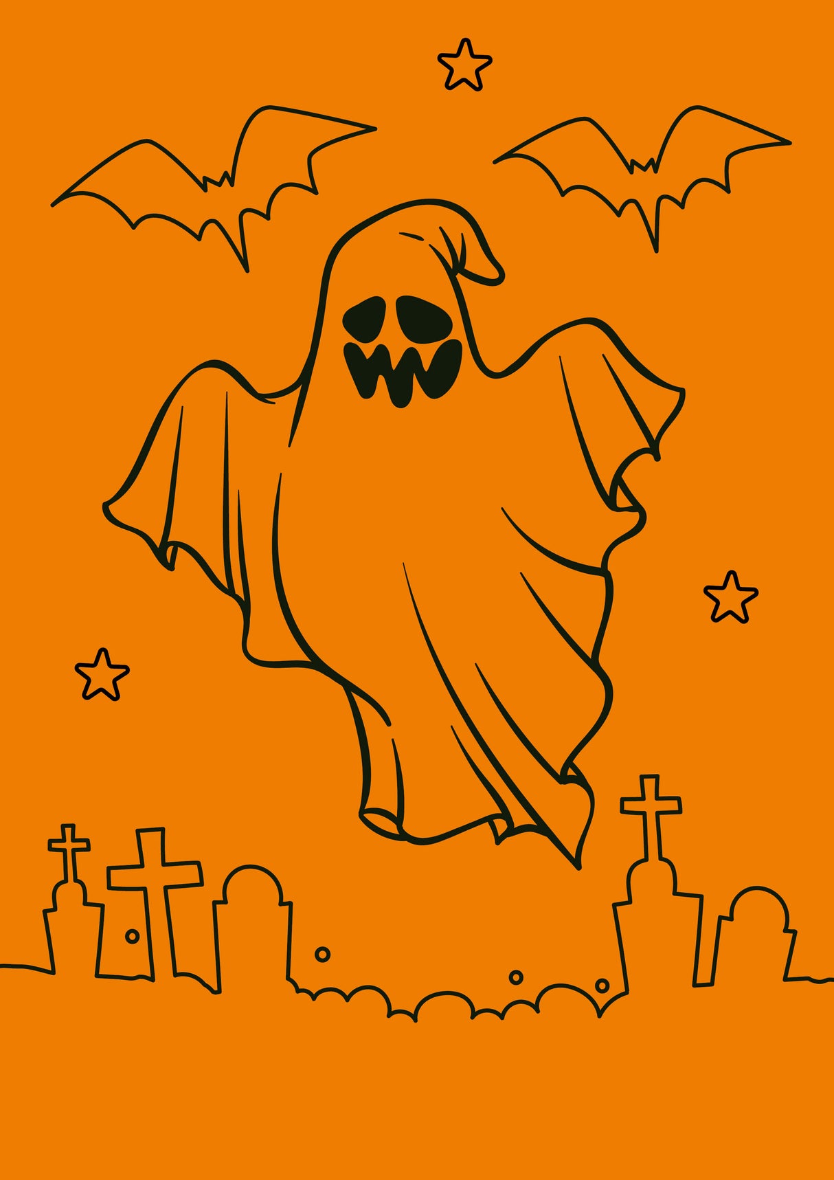 Graveyard Ghost Sand Art Picture (10 Pack)