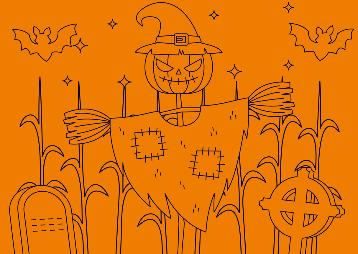 Scary Scarecrow Sand Art Picture (10 Pack)