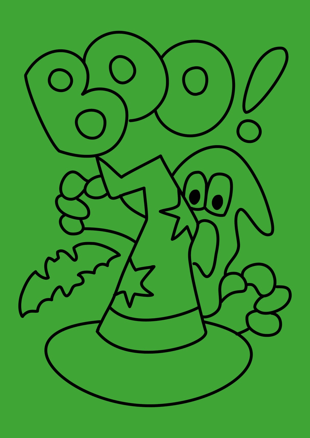 Boo & Witches Hat Sand Art Picture (10 Pack)