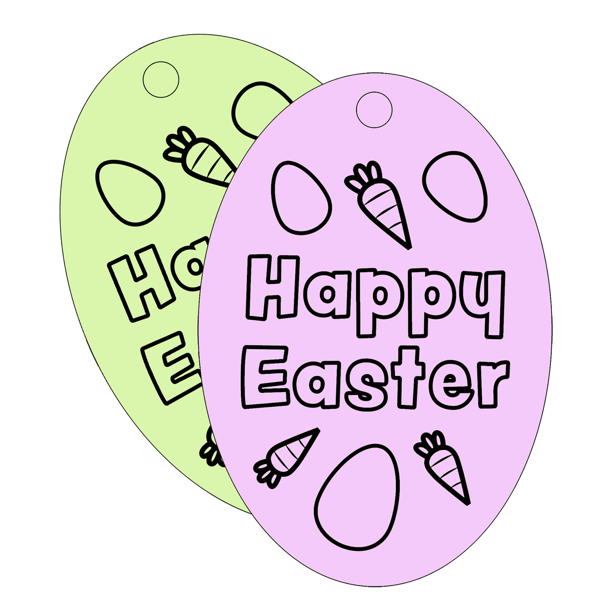 Happy Easter - Oval Sand Art - Pack of 10