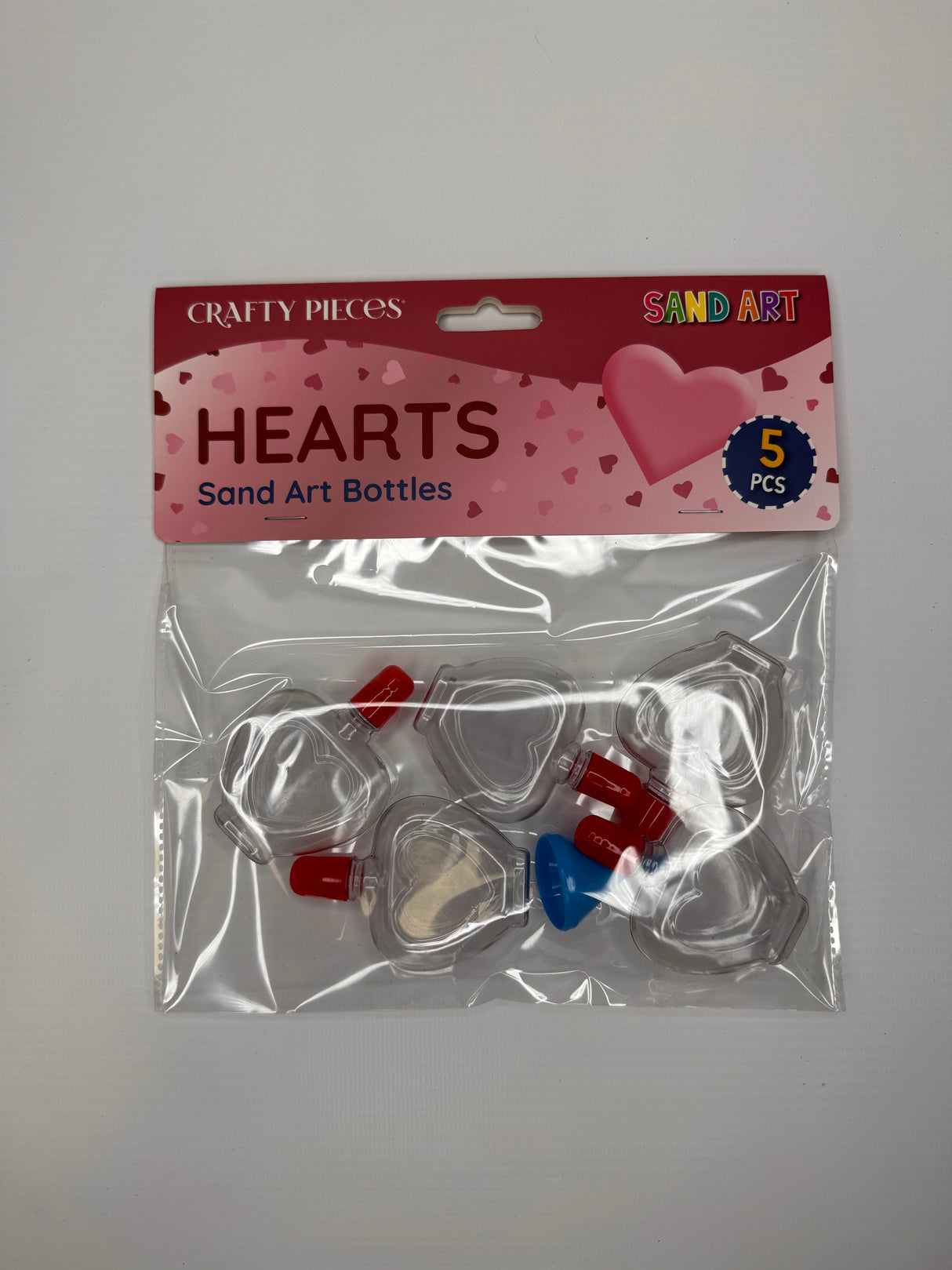 Heart Sand Art Bottles (x5)