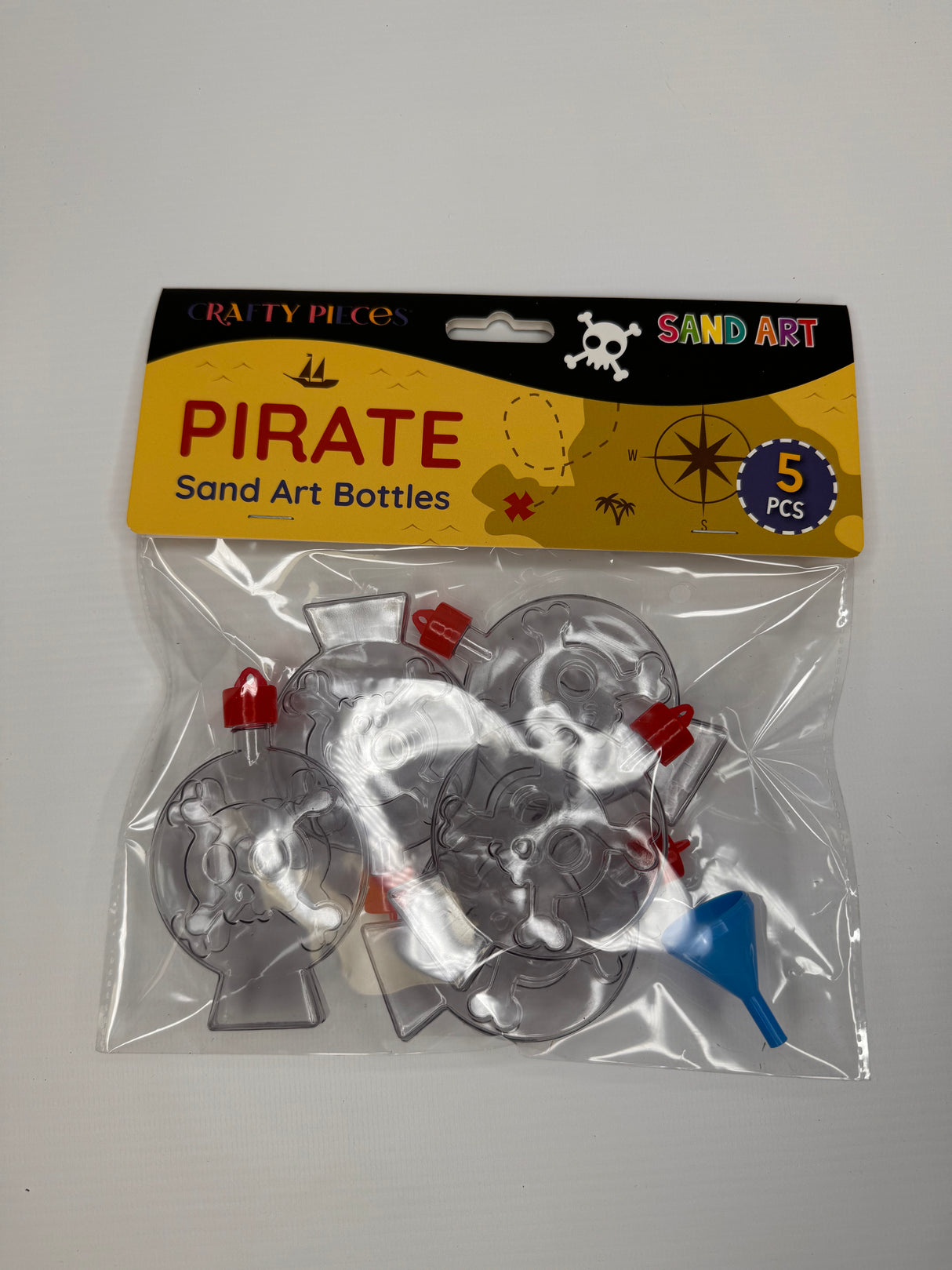 Pirate Skull & Cross Bones Sand Art Bottles (x5)
