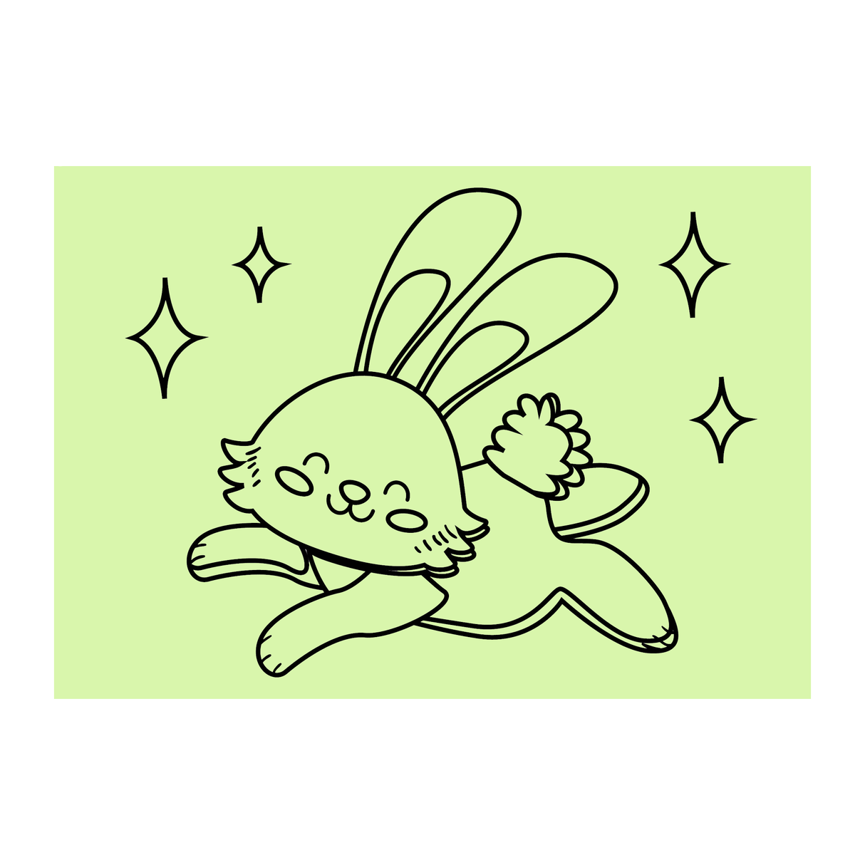 Jumping Bunny - A5 Sand Art - Pack of 10