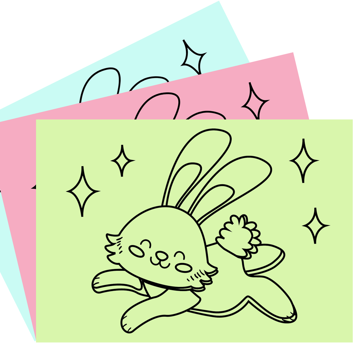 Jumping Bunny - A5 Sand Art - Pack of 10