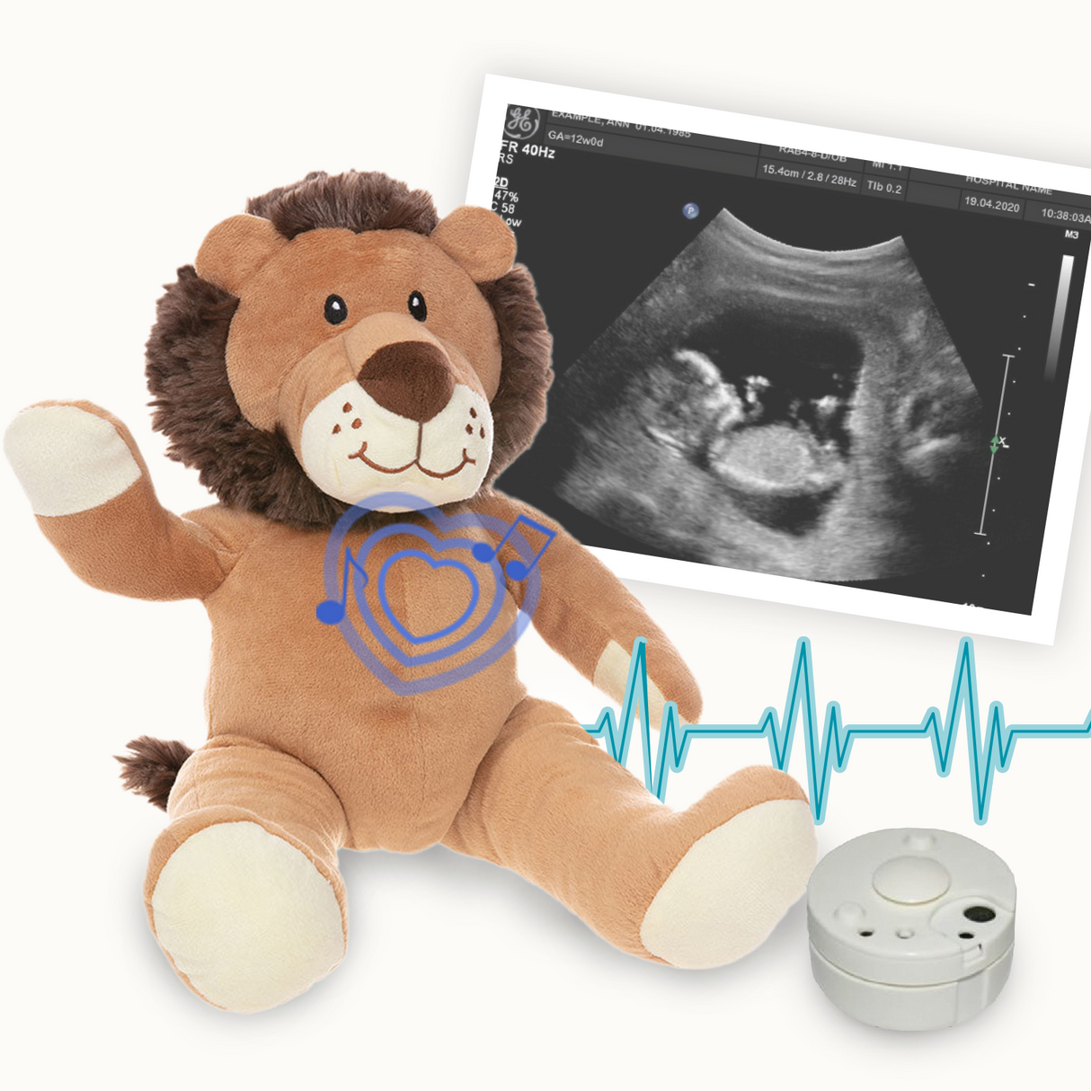 Heartbeat Stuffed Bear - Leo the Lion