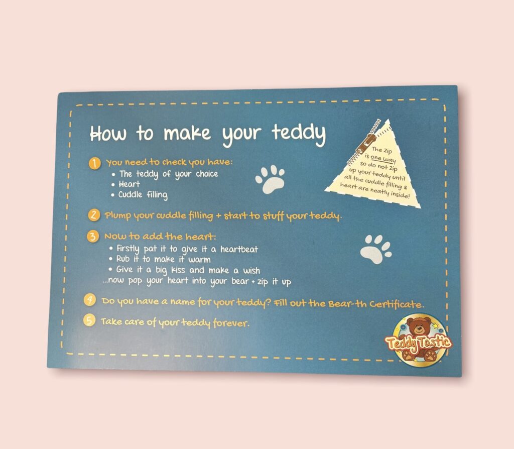 NEW Birth Certificate A5 (Double sided with instructions) Pack of 100 – INCLUDING MAKE A BEAR PROMISE
