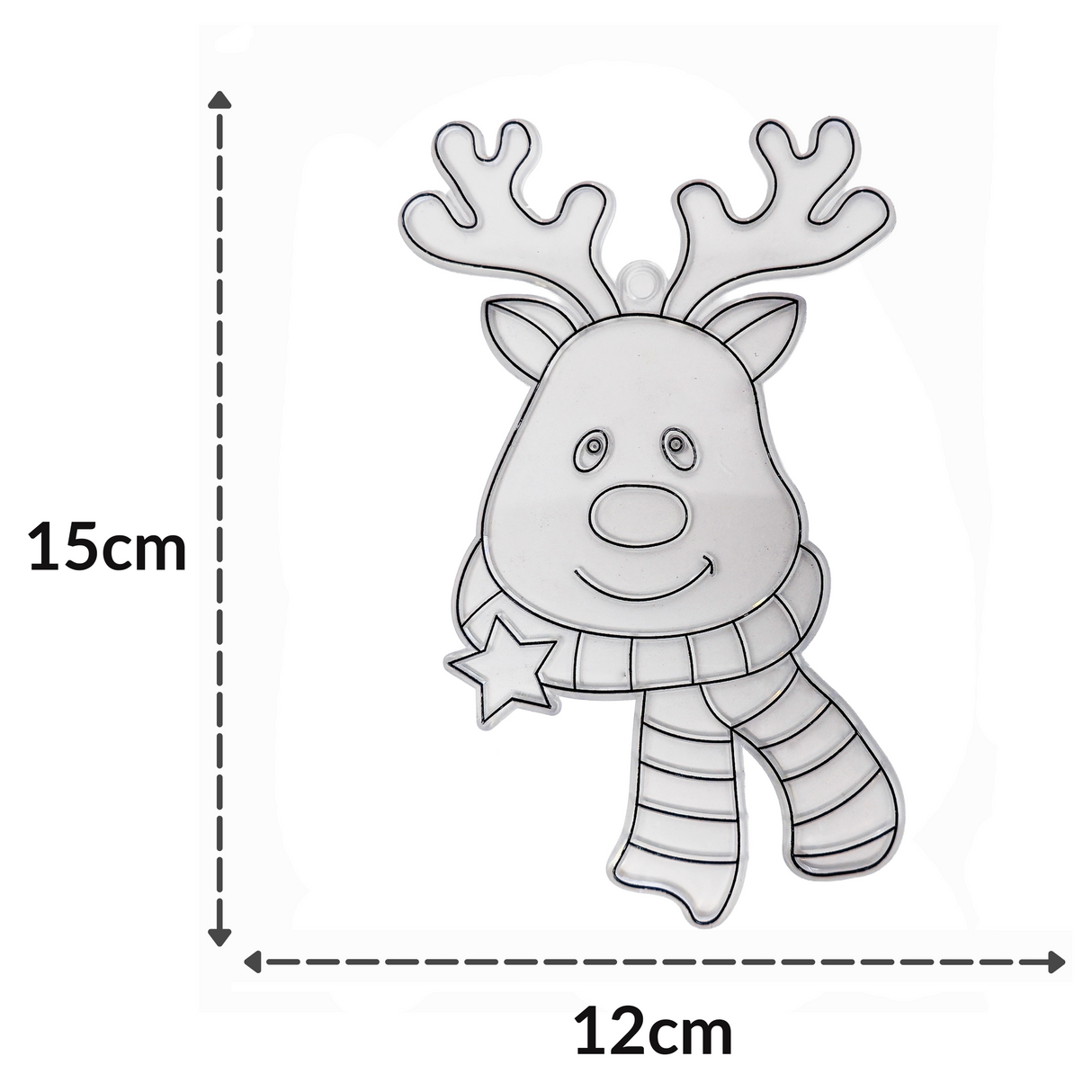 Suncatcher  -    Reindeer  -   Pack of 5 with Suction Hooks