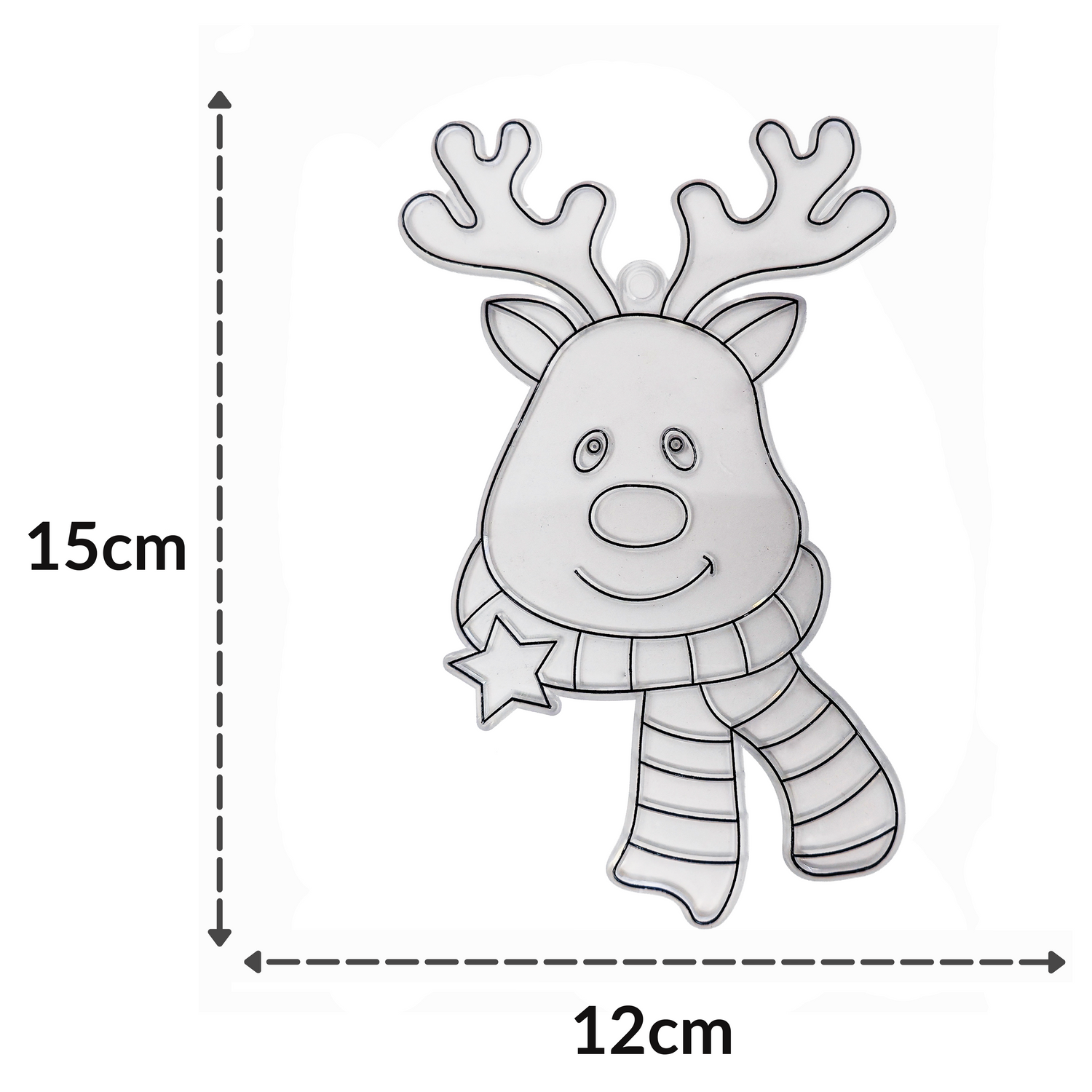 Suncatcher  -    Reindeer  -   Pack of 5 with Suction Hooks