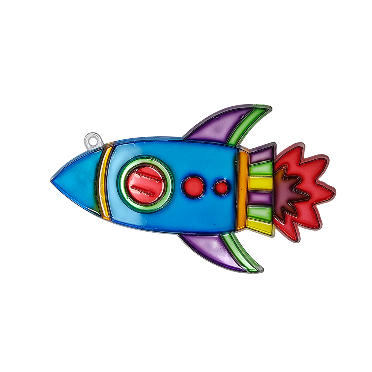 Suncatcher - Rocket - Pack of 5 with Suction Hooks