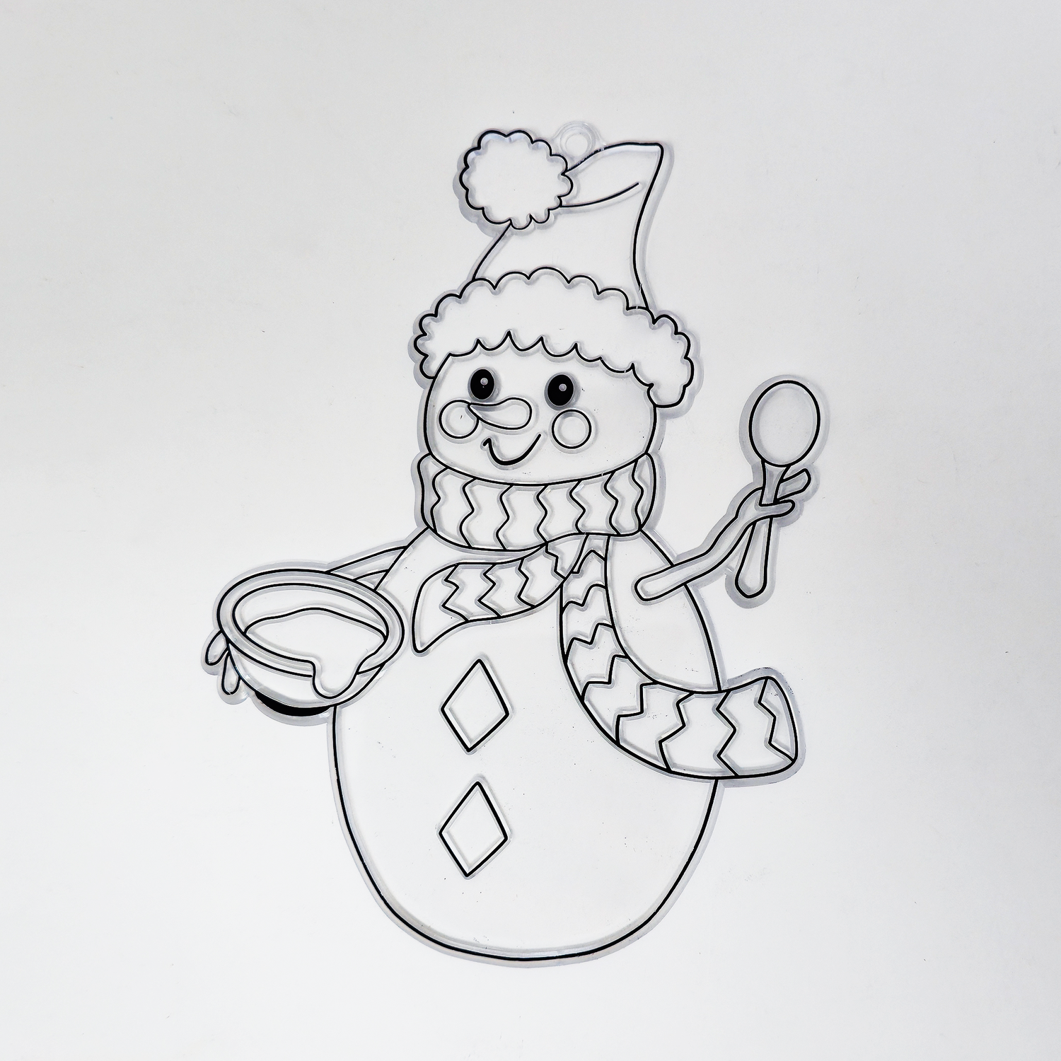 Suncatcher  -  Snowman   - Pack of 5 with Suction Hooks