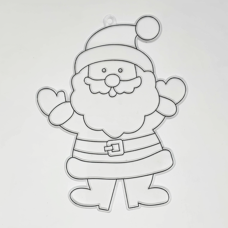 Suncatcher  -    Santa  - Pack of 5 with Suction Hooks