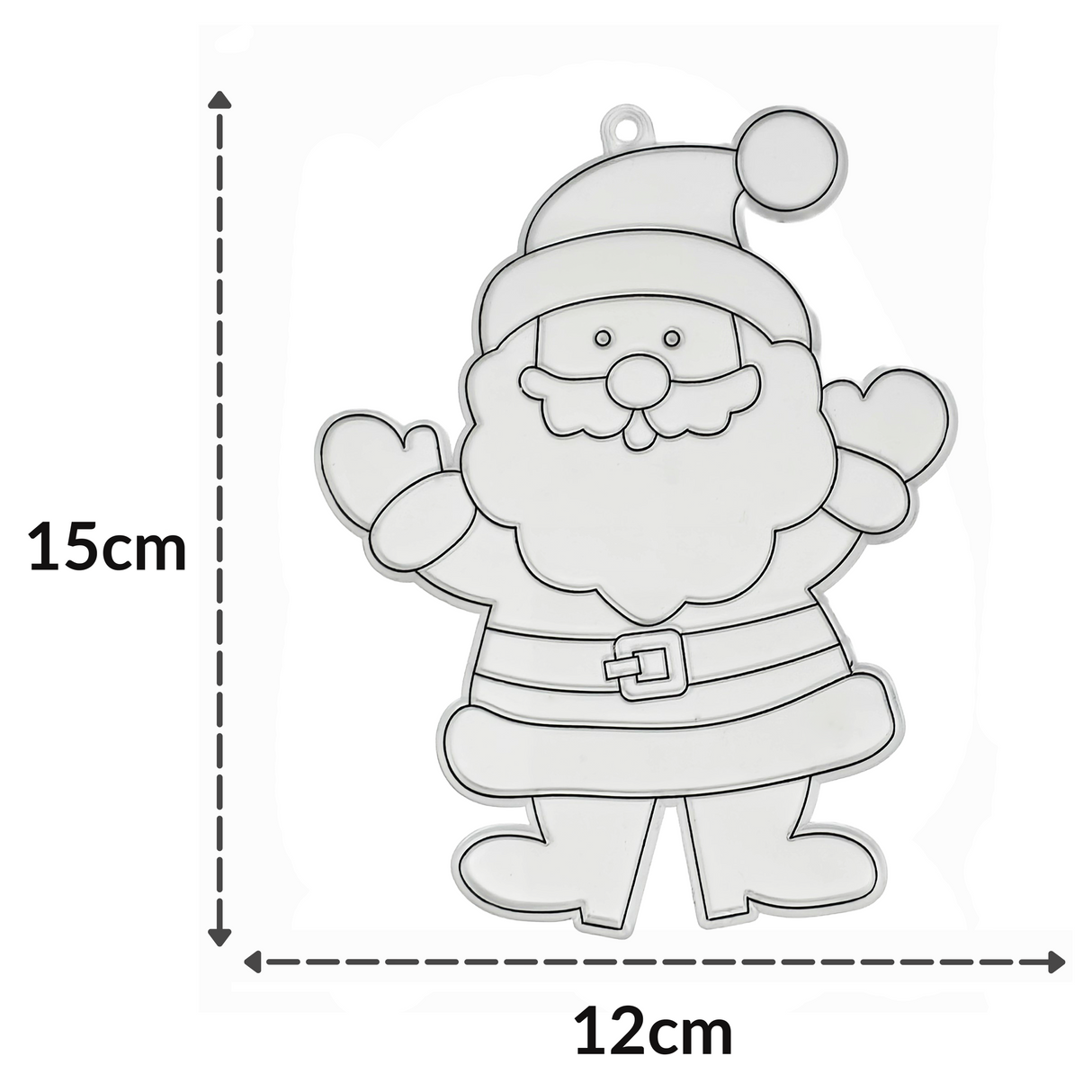 Suncatcher  -    Santa  - Pack of 5 with Suction Hooks
