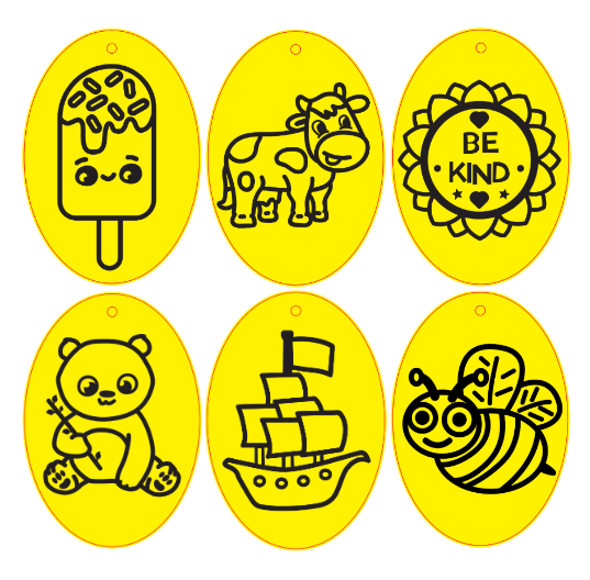 Mixed Oval Shaped Sand Art Pictures (x100)