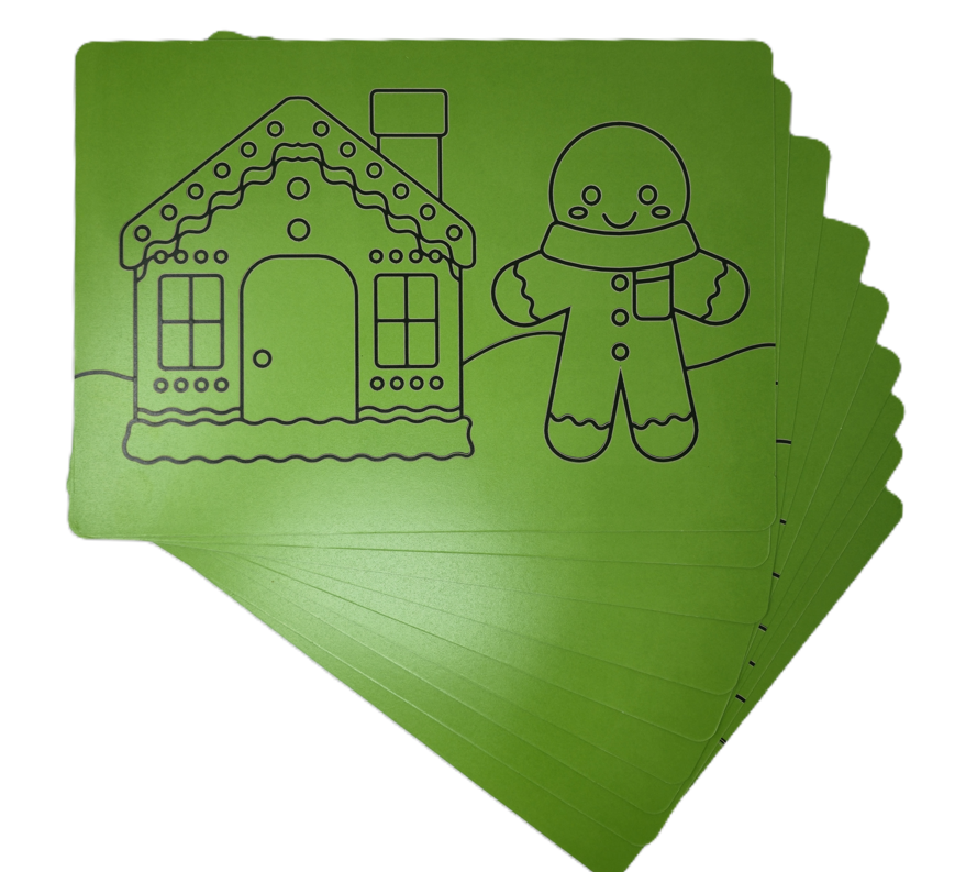 Gingerbread A4 Sand Art Picture - Pack of 10