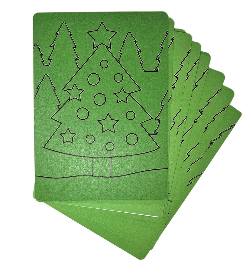 Christmas Tree A4 Sand Art - Pack of 10