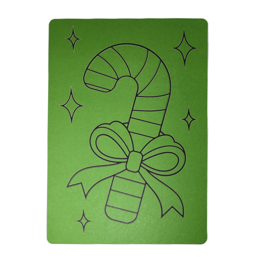 Candy Cane A4 Sand Art Picture - Pack of 10