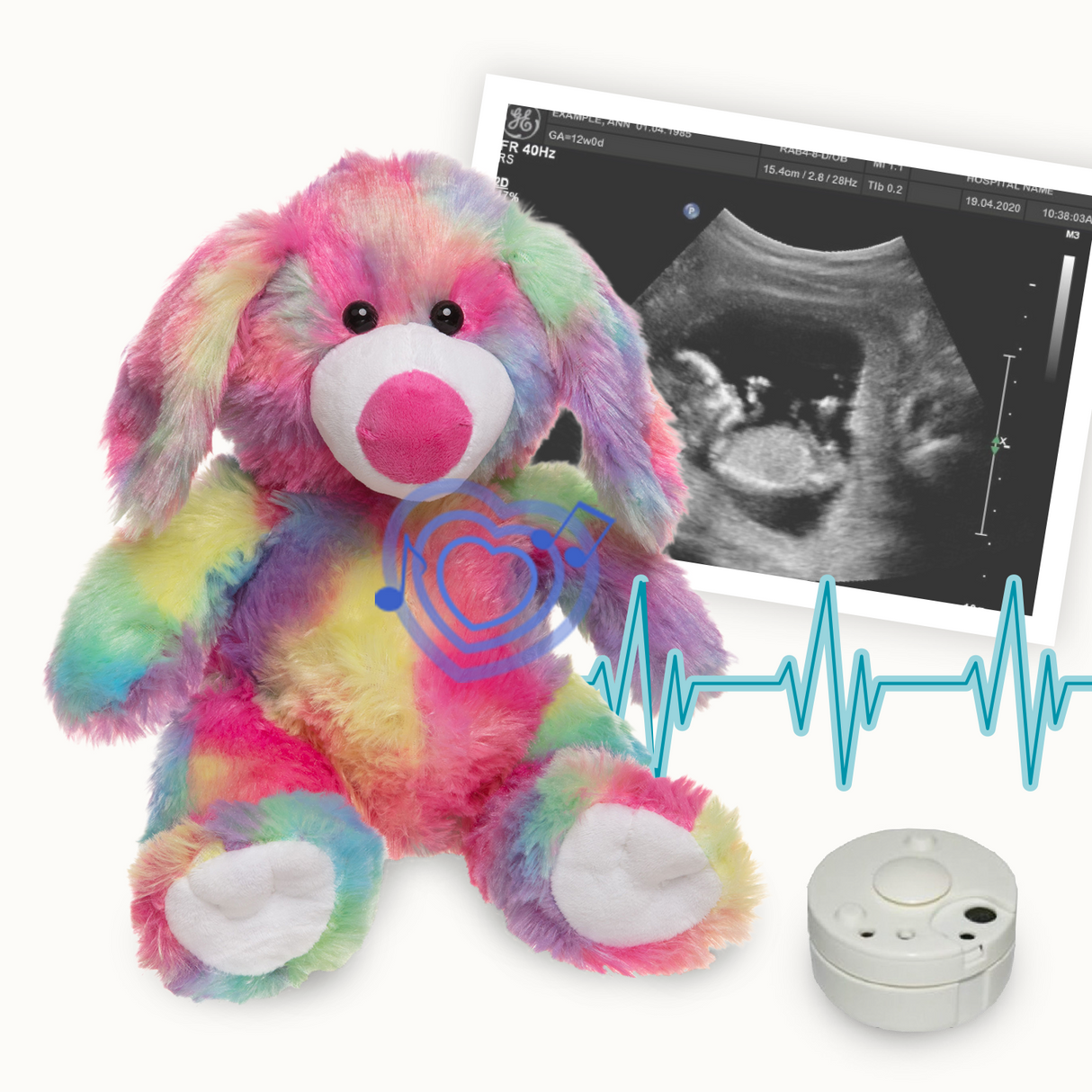 Heartbeat Stuffed Bear - Sherbert the Dog