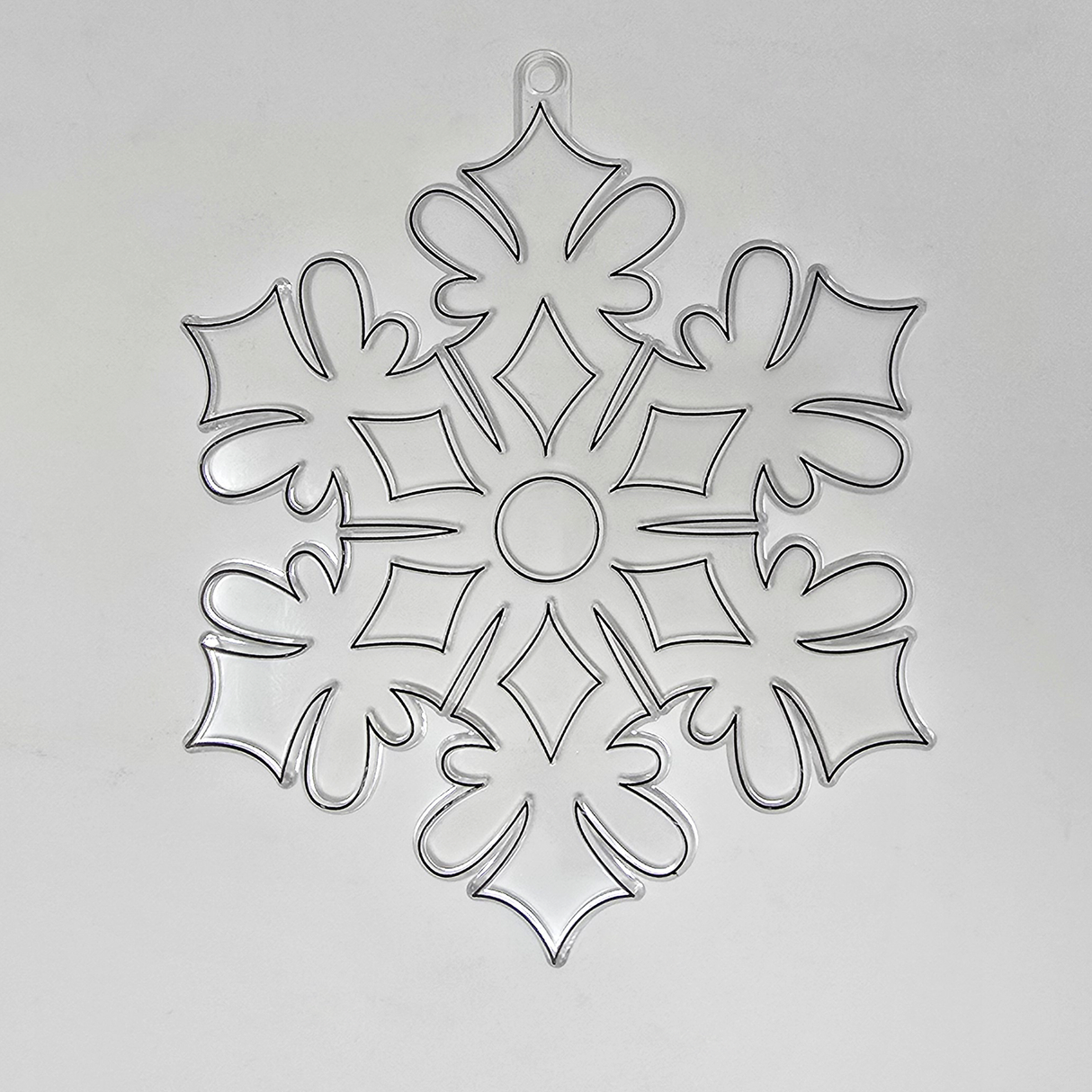 Suncatcher  -   Snowflake  -  Pack of 5 with Suction Hooks