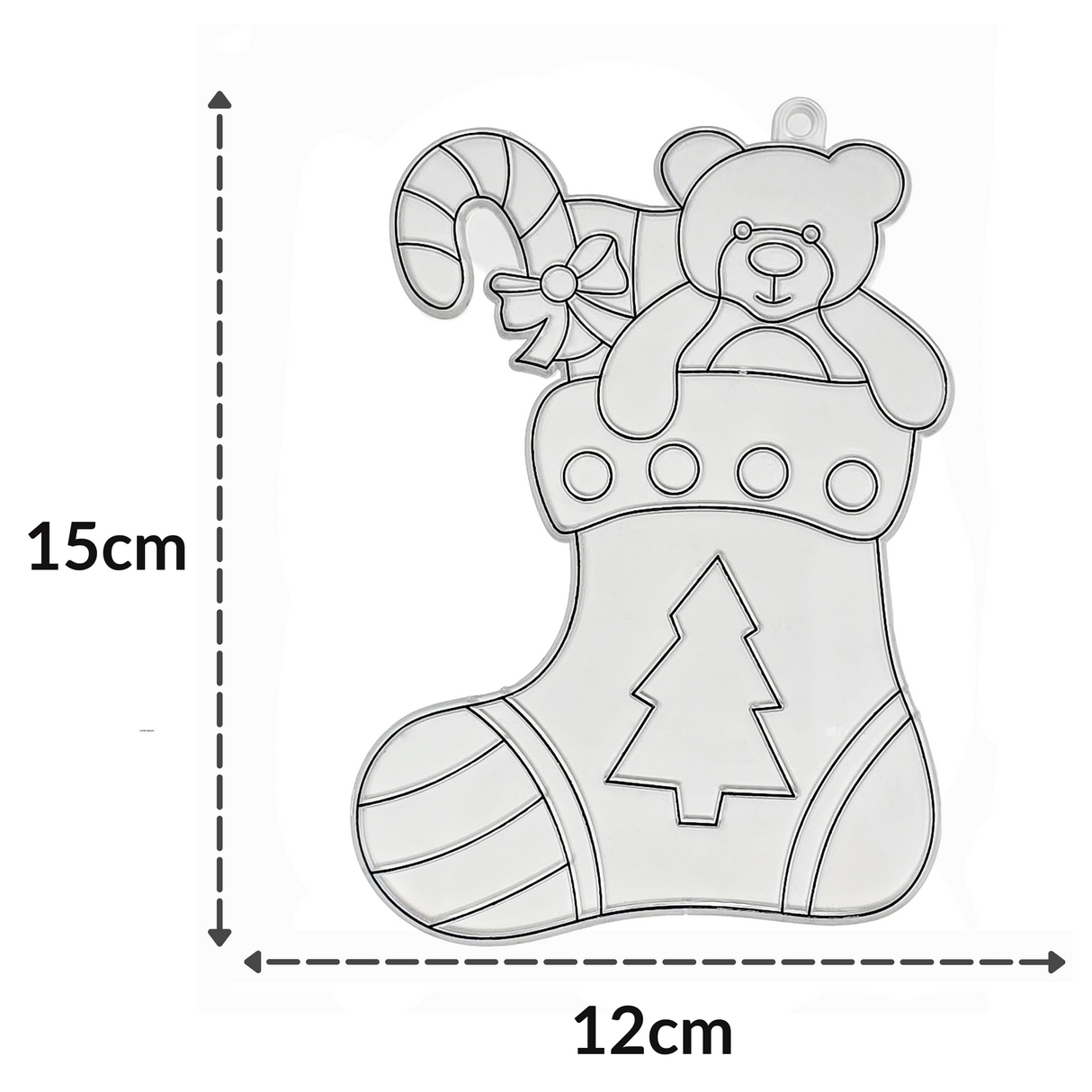 Suncatcher  -    Stocking  -  Pack of 5 with Suction Hooks